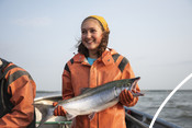 Wild Alaska Salmon Fishery Visit, Bristol Bay - Emily Taylor and Salmon