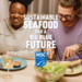 Discovery Ad Graphic (dinner table conversation) - Seafood Month Campaign