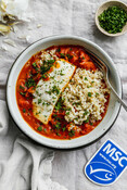 Poached Halibut With Tomato Coconut Curry Sauce Recipe from influencer @WalderWellness_Whole Foods Market_BC Wild Pacific Halibut_NSM 2021