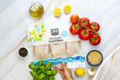 Whole 365 Cod Fillets (overhead) - MSC Certified Product Lifestyle Photography