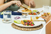 Breaded Fish, Tex Mex Style - People eating - Seafood Recipe - Lifestyle Photography