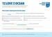 (5x7) Pledge card for seafood and ocean industry - Here's how I show my love for the ocean