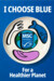 Social Media Graphic (Various Formats) - Fork, Fish, Hand Circling Globe - I Choose Blue - Earth Month Campaign 2024
