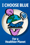 Social Media Graphic (Various Formats) - Hands opening up cloche with speech bubble - I Choose Blue - Earth Month Campaign 2024
