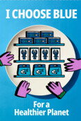 Social Media Graphic (Various Formats) Hands reaching for product on shelves - I Choose Blue - Earth Month Campaign 2024